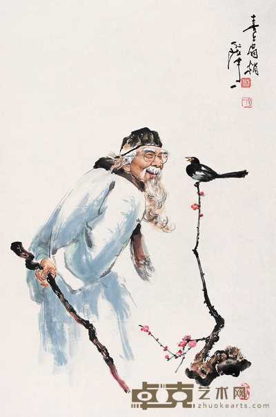 刘宇一 喜上眉梢 镜心 104×68.5cm